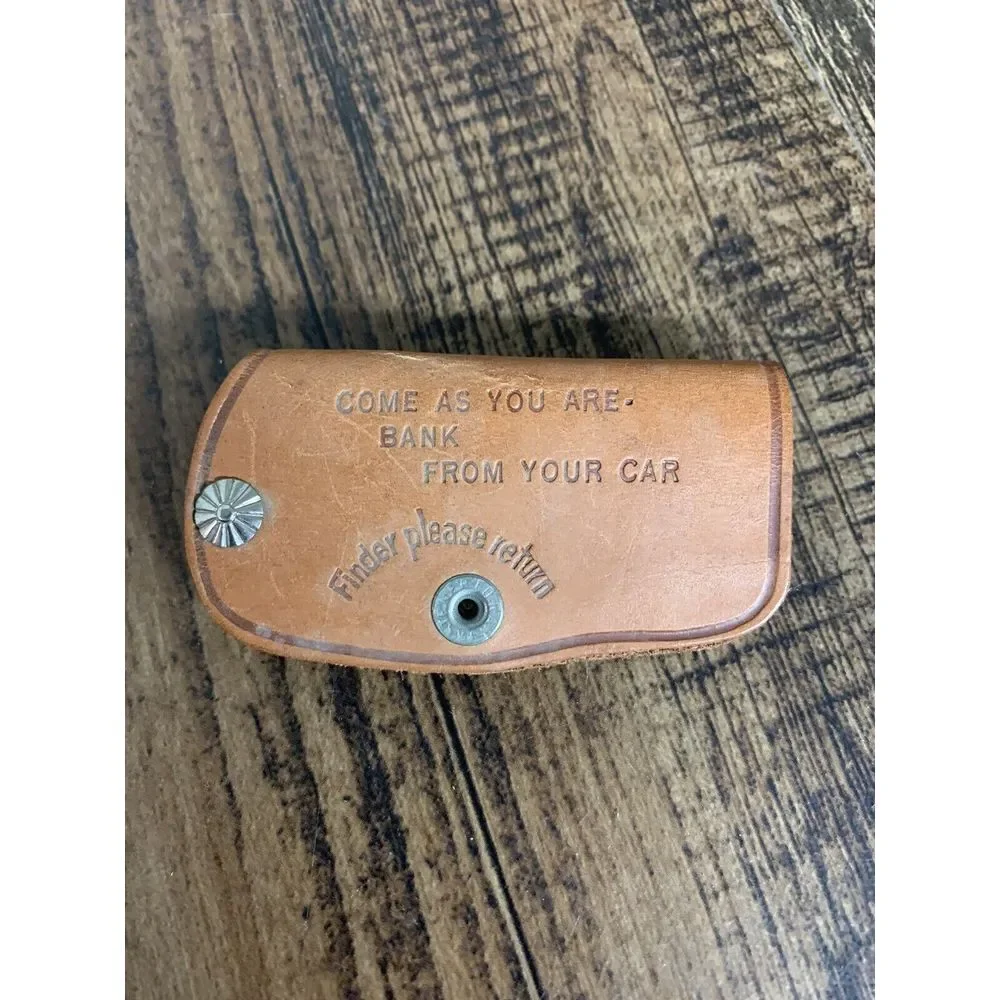 Vintage Leather‎ Key Holder Advertising The Minnequa Bank Of Pueblo